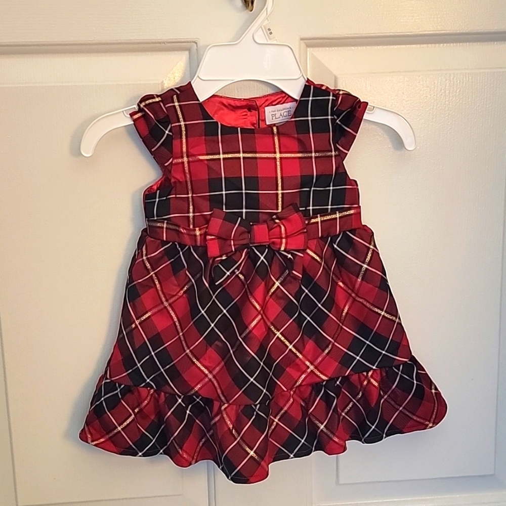 Childrens Place little girls fancy dress, ‎ 12-18 mon. Red and black, like new.